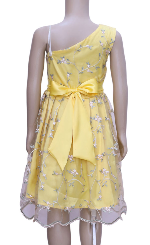 One Shoulder Dress - Yellow - Image 3